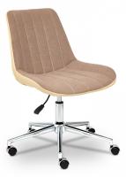 Кресло STYLE экошерсть/кож/зам, коричневый/бежевый, 36-34