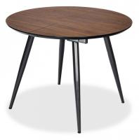 Стол ECLIPSE ( mod. 9005 ) металл/мдф, 100+40x100x76 см, темный орех/черный