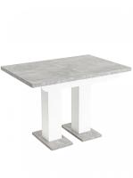 Стол Clyde 110-168*75 бетон/белый