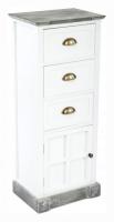 Комод с тремя ящиками и дверцей цвет каркаса Белый / Серый состаренный фото Комод с тремя ящиками и дверцей цвет каркаса Белый / Серый состаренный. Фото №1