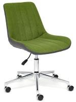 Кресло офисное TetChair Style (экошерсть/кож/зам, зеленый/металлик) фото Кресло офисное TetChair Style (экошерсть/кож/зам, зеленый/металлик)