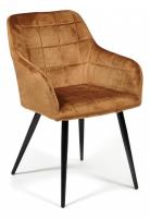 Кресло BEATA (mod. 8266) металл/ткань, 56х60х82 см, коричневый (G-062-61)/черный (поставляется по 2 шт). Фото №1