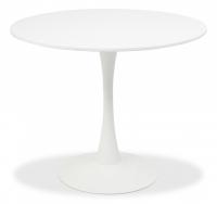 Стол TULIP (mod. 011) металл, мдф, 90*74, белый. Фото №1