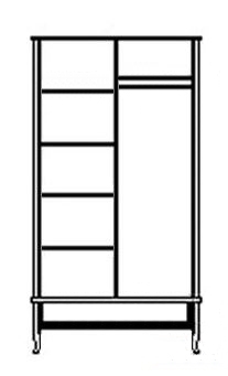 Шкаф Лаура ММ-267-01/02Б. Фото