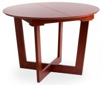 Стол круглый раскладной BORNEO (Борнео) основание бук, столешница мдф, 110x75x110+40см, Коричневый. Фото №1