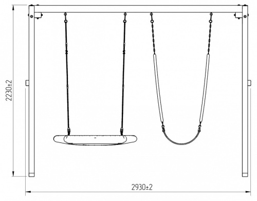Качели детские Р911-17, коричневый. Фото №9