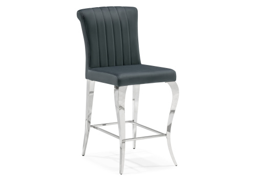 Барный стулья Joan dark grey / steel фото Барный стулья Joan dark grey / steel. Фото №1