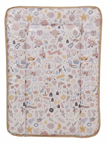 Матрас пеленальный Polini kids Единорог Hello baby, бежевый фото Матрас пеленальный Polini kids Единорог Hello baby, бежевый. Фото №1
