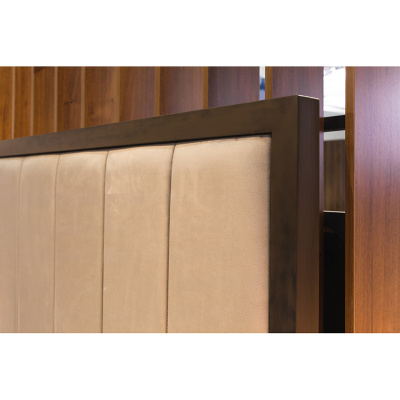 Кровать с ортопедическим основанием и ящиком 1.4 Модерн Лайт Серебряный дождь. Фото