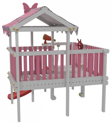 Комплекс игровой ДК8Р, розовый, серый. Фото