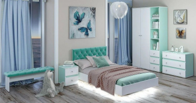 Шкаф платяной Тифани,белый. Фото №5