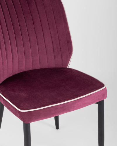 Стул Лоренс велюр бордовый. Фото №9