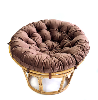 Кресло Папасан 23/01 с коричневой подушкой. Фото