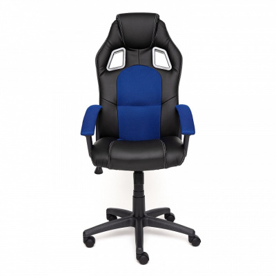 Компьютерное кресло DRIVER кож/зам/ткань, черный/синий, 36-6/10 (id:  ). Фото