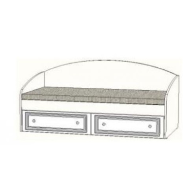 Тахта раздвижная с двумя выдвижными ящиками АЙС. Фото
