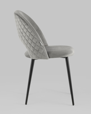 Стул Меган велюр с ромбами серый. Фото №4