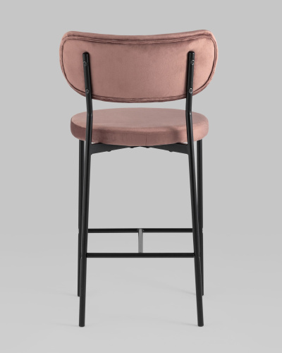 Стул полубарный Барбара велюр пыльно-розовый. Фото №6