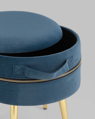 Пуф Тильда велюр сине-зеленый. Фото №5