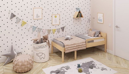Кровать Polini Kids Simple, коричневый фото Кровать Polini Kids Simple, коричневый. Фото №8