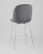 Стул полубарный Beetle со спинкой серый хромированные ножки фото Стул полубарный Beetle со спинкой серый хромированные ножки. Фото №7
