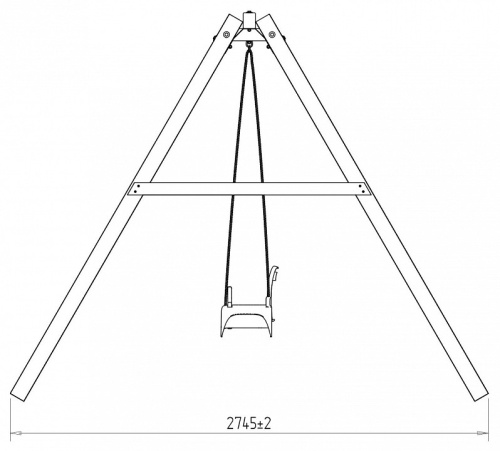 Качели детские Р911-2, коричневый. Фото №8