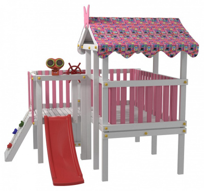 Комплекс игровой ДК8Р, розовый, серый. Фото