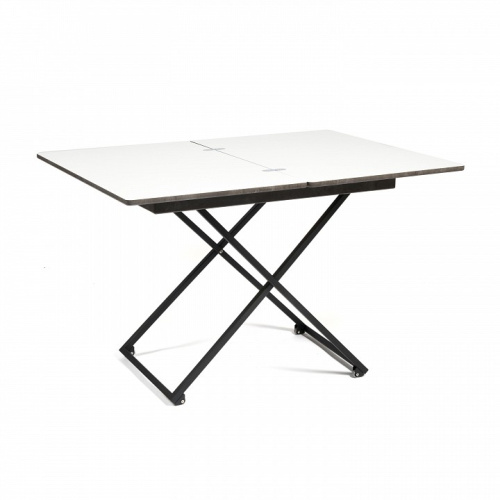 Стол универсальный трансформируемый MERIDIAN МДФ/металл, 85*50*57,5см/ 110,2*85*57,5 см, Серый бетон, основание черное. Фото №2