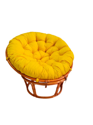 Кресло Папасан 23/01 с желтой подушкой. Фото