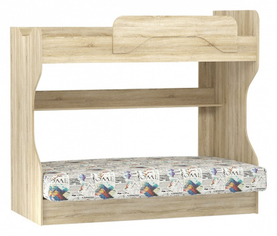 Оливия НМ 037.43 М2 Кровать Жаккард Рим, Дуб Сонома. Фото №2