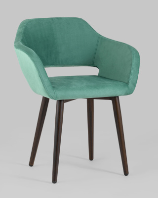 Стул с подлокотниками Саймон велюр морской. Фото №3