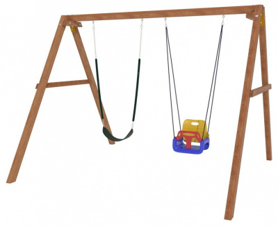Качели детские Р911-15, коричневый. Фото