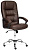 Кресло офисное TetChair CH 9944 хром (Искусств. коричневая кожа)