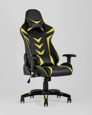 Кресло игровое TopChairs Corvette желтое фото Кресло игровое TopChairs Corvette желтое. Фото №3