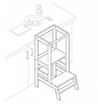 Подставка детская Polini Kids Step, коричневый. Фото №5