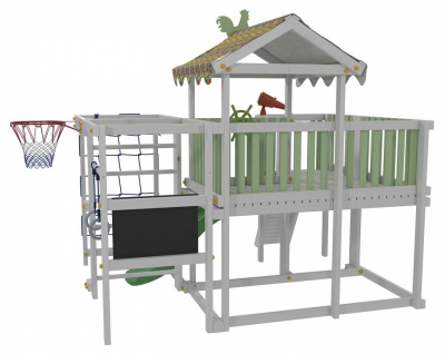 Комплекс игровой ДК3Б, бирюзовый, серый. Фото №4