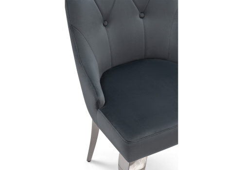 Стул на металлокаркасе Viki dark grey / steel. Фото №7