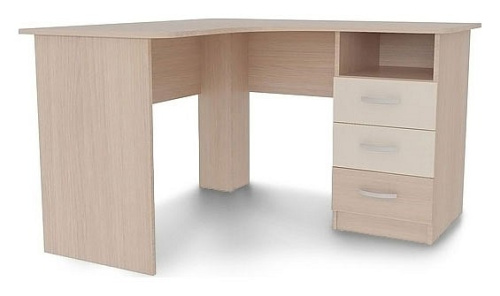 Стол компьютерный 1200 угловой Галерея дуб млечный/крем. Фото №1