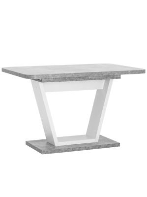 Стол Vector 120-160*80 бетон/белый. Фото