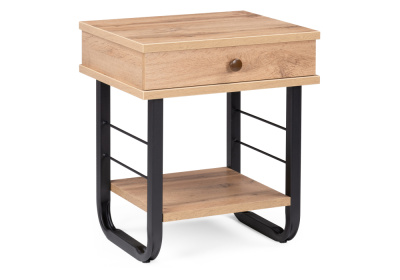 Тумба прикроватная Малгома черная / дуб вотан. Фото №2