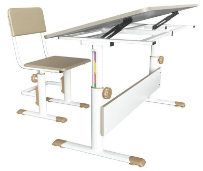 Стол учебный Polini Kids City D2, белый. Фото