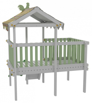 Комплекс игровой ДК7Б, бирюзовый, серый. Фото №4