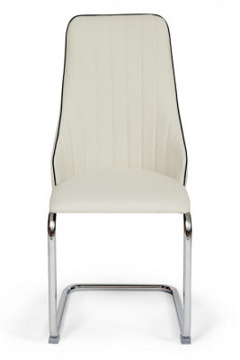 Стул FRATELLI ( mod.8415 ) металл/экокожа, 44х62х97х47см, хром/слоновая кость/пепельно-коричневый(окантовка) (поставляется только по 4 шт) фото Стул FRATELLI ( mod.8415 ) металл/экокожа, 44х62х97х47см, хром/слоновая кость/пепельно-коричневый(окантовка) (поставляется только по 4 шт). Фото №2