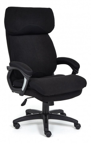 Кресло DUKE флок/ткань, черный/черный , 35/TW-11. Фото №1