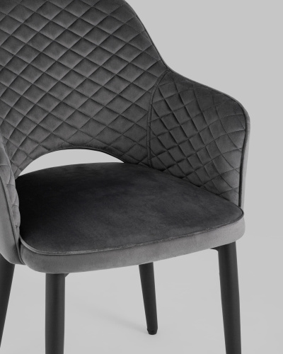 Стул Венера диамант велюр серый. Фото №9