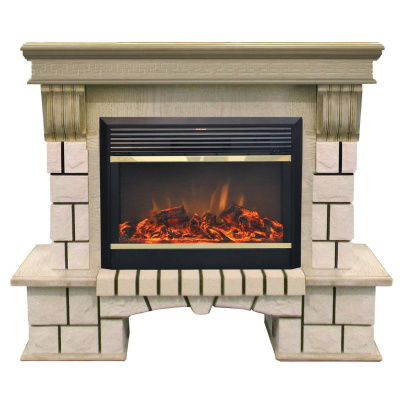 AS6633 Электрокамин RealFlame Stone New 26 WT с Moonblaze BR S. Фото №2