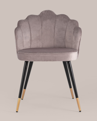 Стул Камилла велюр пепельно-розовый. Фото