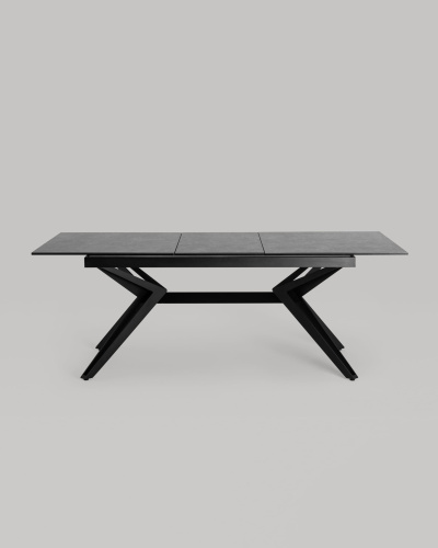 Стол обеденный Олимпия раскладной 160-210*90 керамика темная. Фото №5