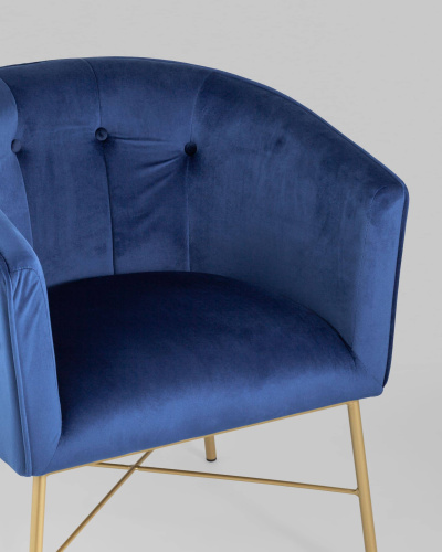 Кресло Шале велюр синий. Фото №9
