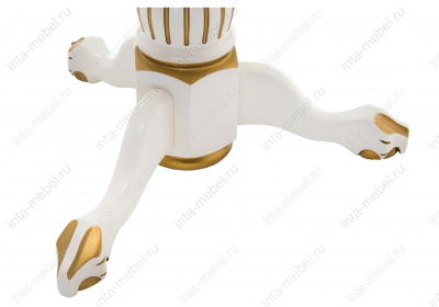 Журнальный стол Бернард молочный с золотой патиной. Фото