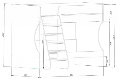 Кровать двухъярусная Р438 Капризун 3, белый. Фото №5